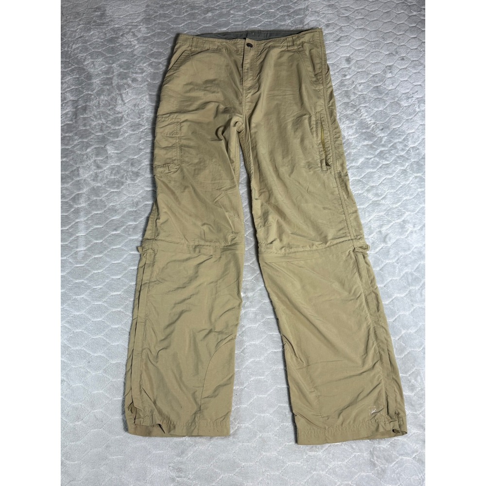 REI Boys XL 18 Sahara Convertible Hiking Pants Khaki Tan Lightweight Cargo 32x29